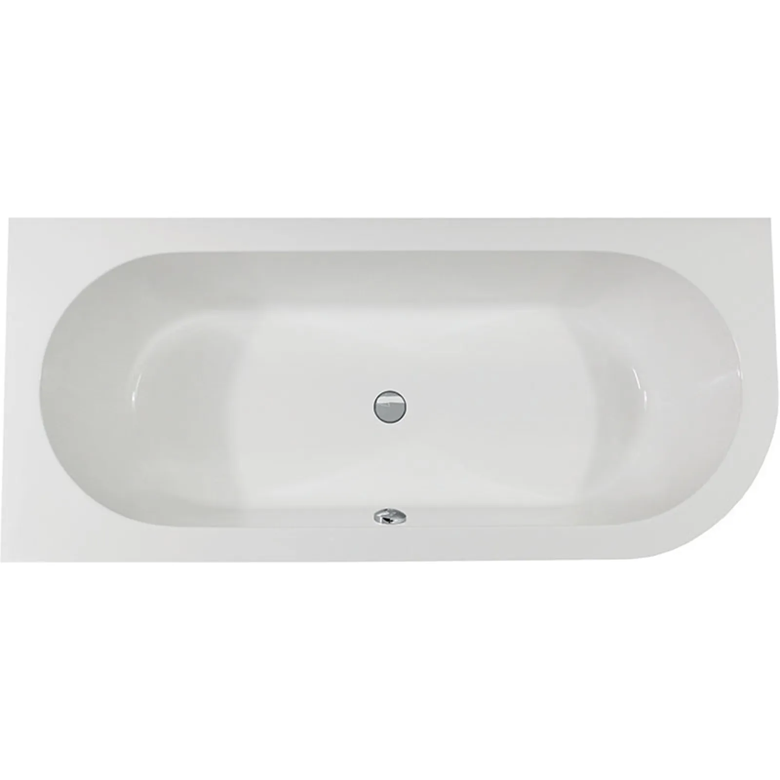 Schröder Eck-Vorwandbadewanne Charly VL-Weiß- 180 x 80 x 46/60 cm
