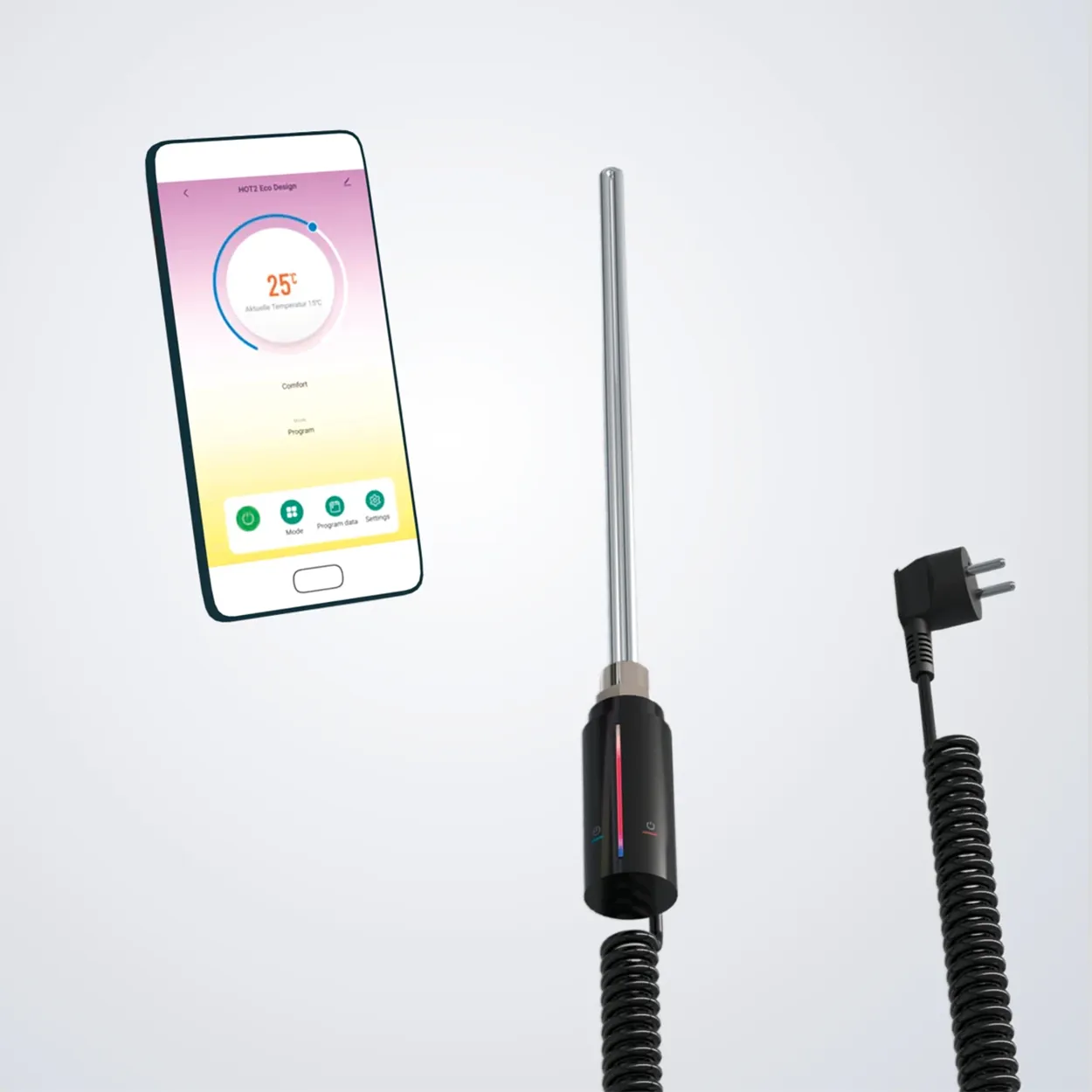 HSK Heizstab 6 Smart WLAN-schwarz-900 Watt