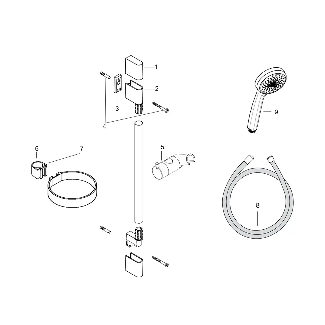 hansgrohe Brausenset Croma 100 Multi UnicaC 900mm chrom mit Cassetta Seifenschale