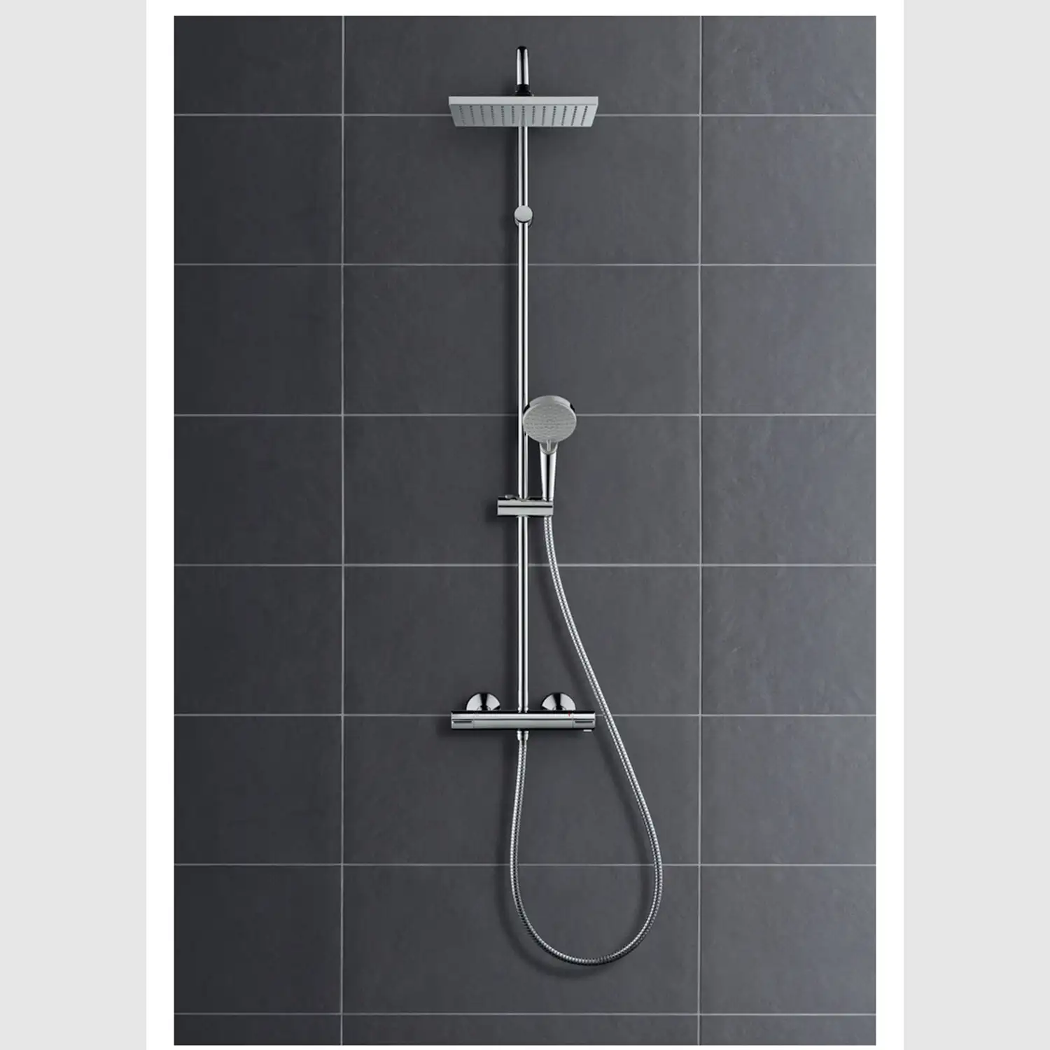 Hansgrohe Vernis Shape 230 Regendusche Showerpipe mit Thermostat Chrom Hansgrohe Vernis Shape 230 Regendusche Showerpipe mit Thermostat Chrom