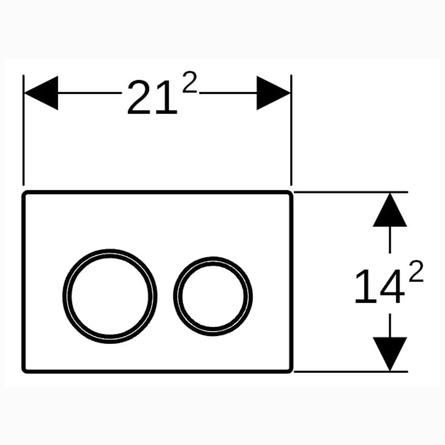 Geberit Omega20 Betätigungsplatte für 2-Mengen-Spülung