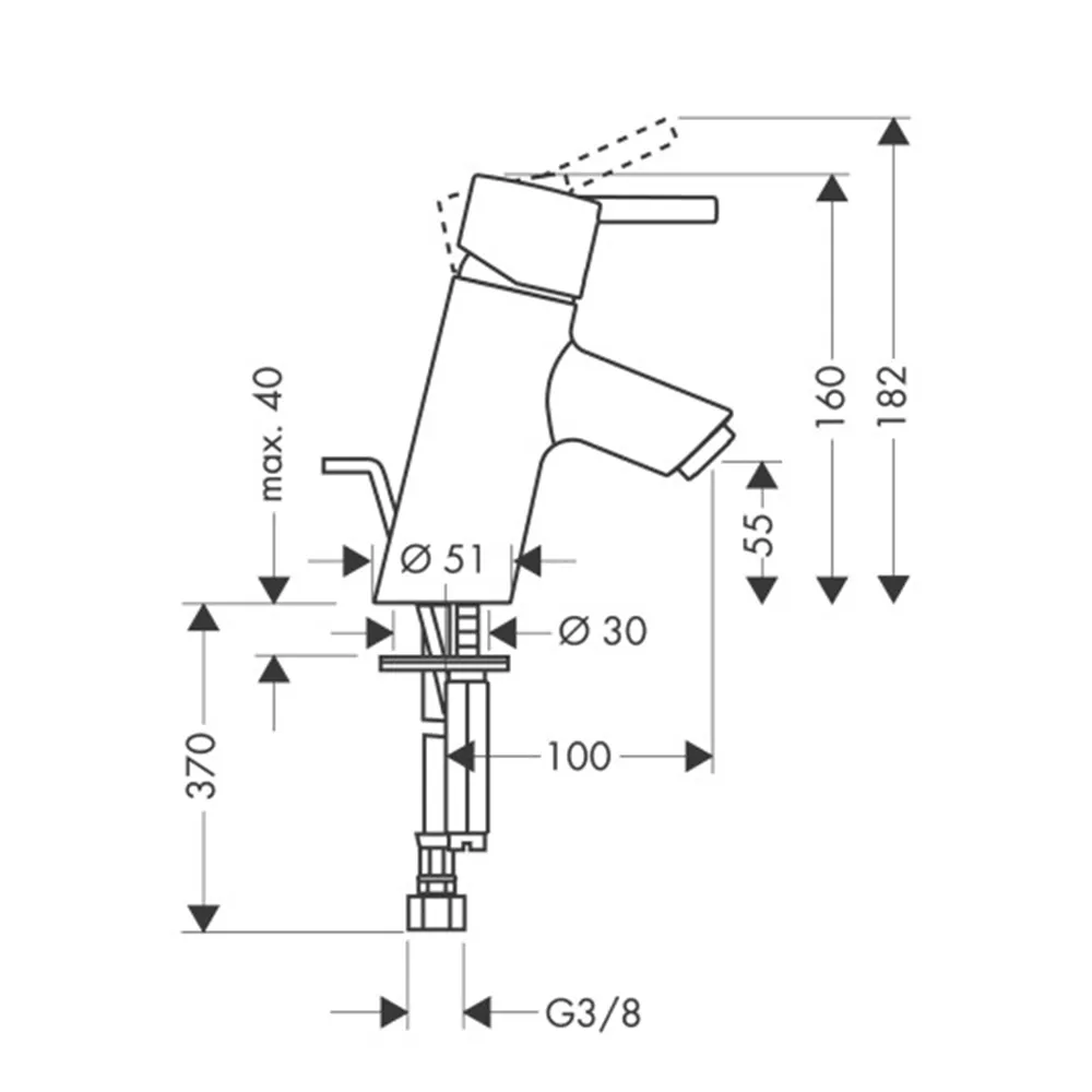 hansgrohe Waschtischmischer Talis S chrom hansgrohe Waschtischmischer Talis S chrom