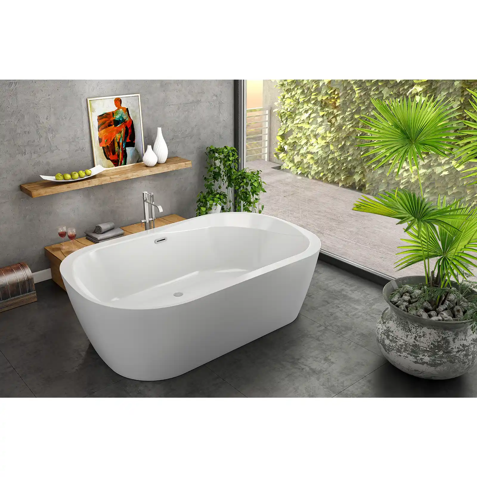 Kupa O freistehende Badewanne 190x120cm mit Schürze