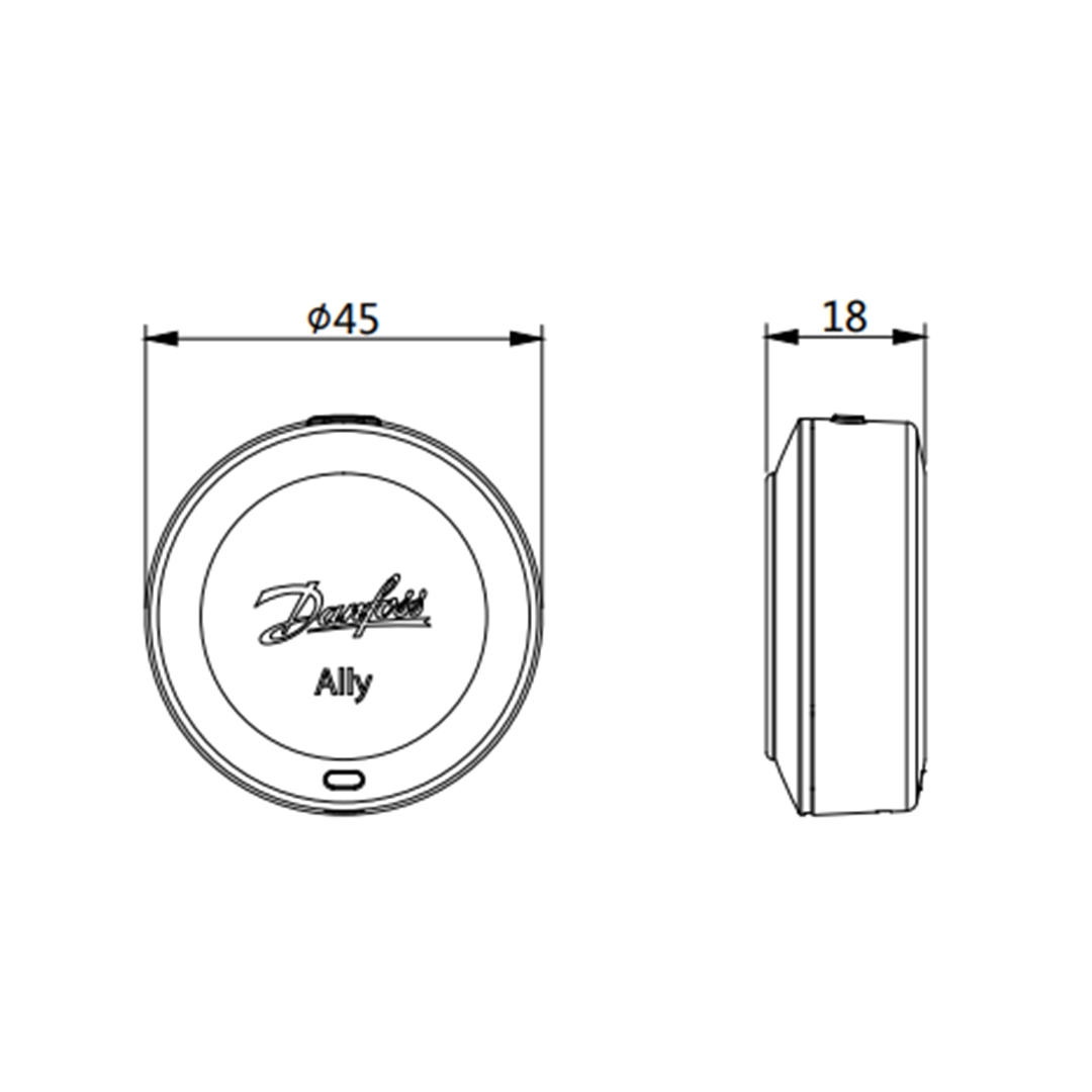 Danfoss Raumsensor Ally als Fernfühler Danfoss Raumsensor Ally als Fernfühler
