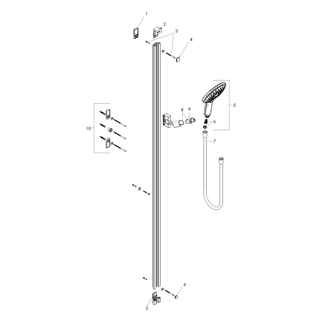 hansgrohe Brausenset Raindance Select 150 Raindance UnicaS 900mm chrom