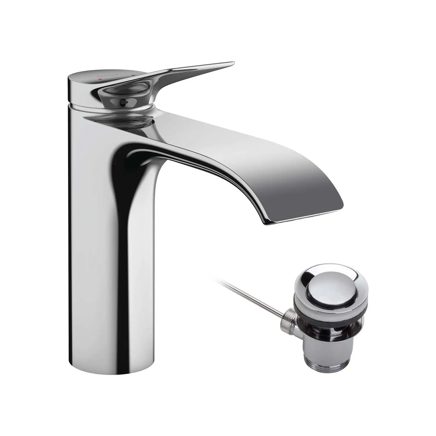 Hansgrohe Vivenis 110 Waschtischarmatur Chrom mit Ablaufgarnitur WaterfallStream Hansgrohe Vivenis 110 Waschtischarmatur Chrom mit Ablaufgarnitur WaterfallStream
