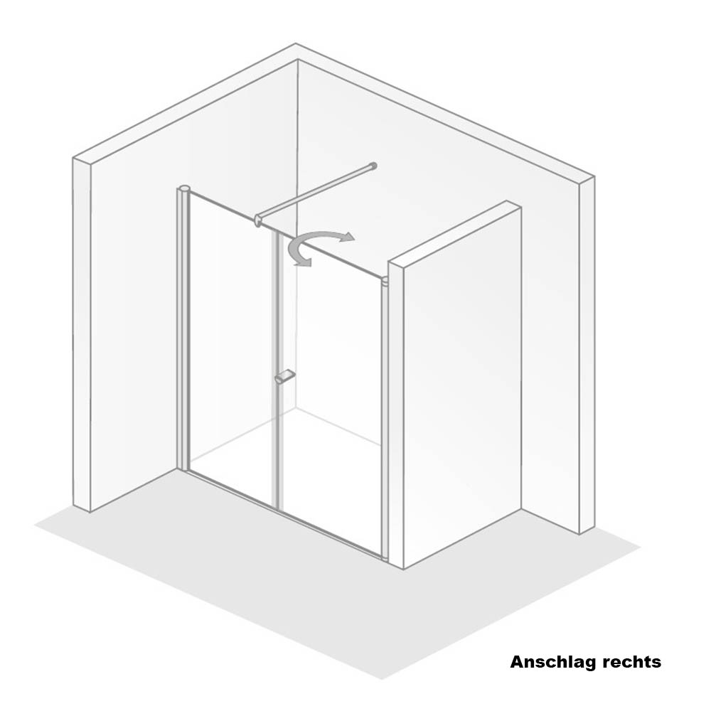 HSK EXKLUSIV Drehtür mit Nebenteil 160x200cm Klar hell-mit Edelglasbeschichtung-Pergamon-Stabgriff-RA HSK EXKLUSIV Drehtür mit Nebenteil 160x200cm Klar hell-mit Edelglasbeschichtung-Pergamon-Stabgriff-RA