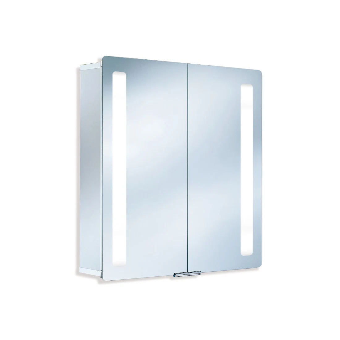 Alu-Spiegelschrank ASP Softcube LED 750  x 750 mm, Tiefe 125 mm oder 170 mm