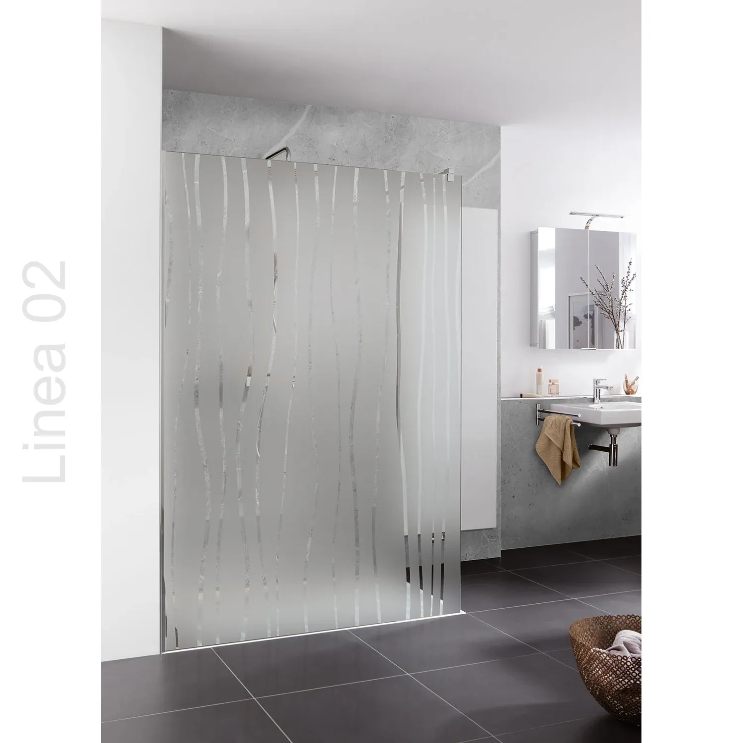 HSK Aperto PRO Pendeltür Nische-Breite 120cm-RA-mit EGB-Linea 02-Gunmetal gebürstet
