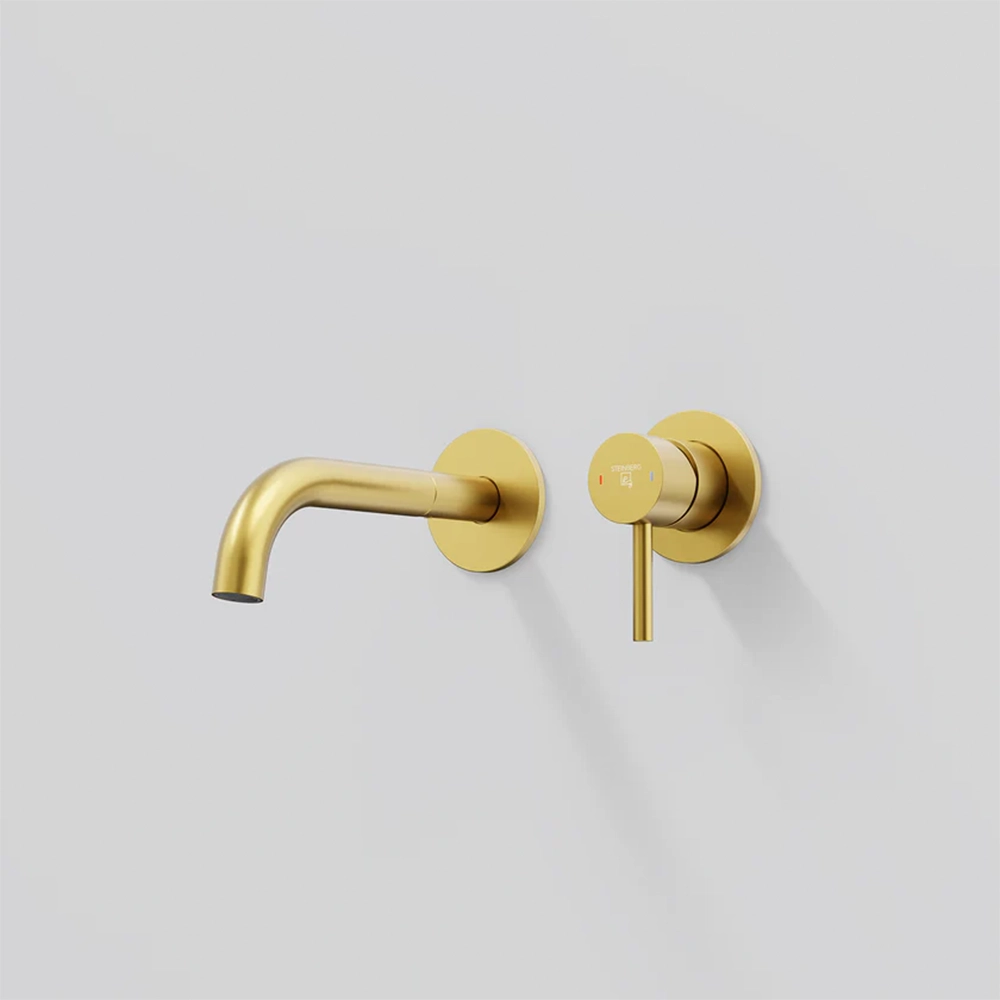 Steinberg Serie 100 Waschtisch-Einhebelmischer Brushed Gold