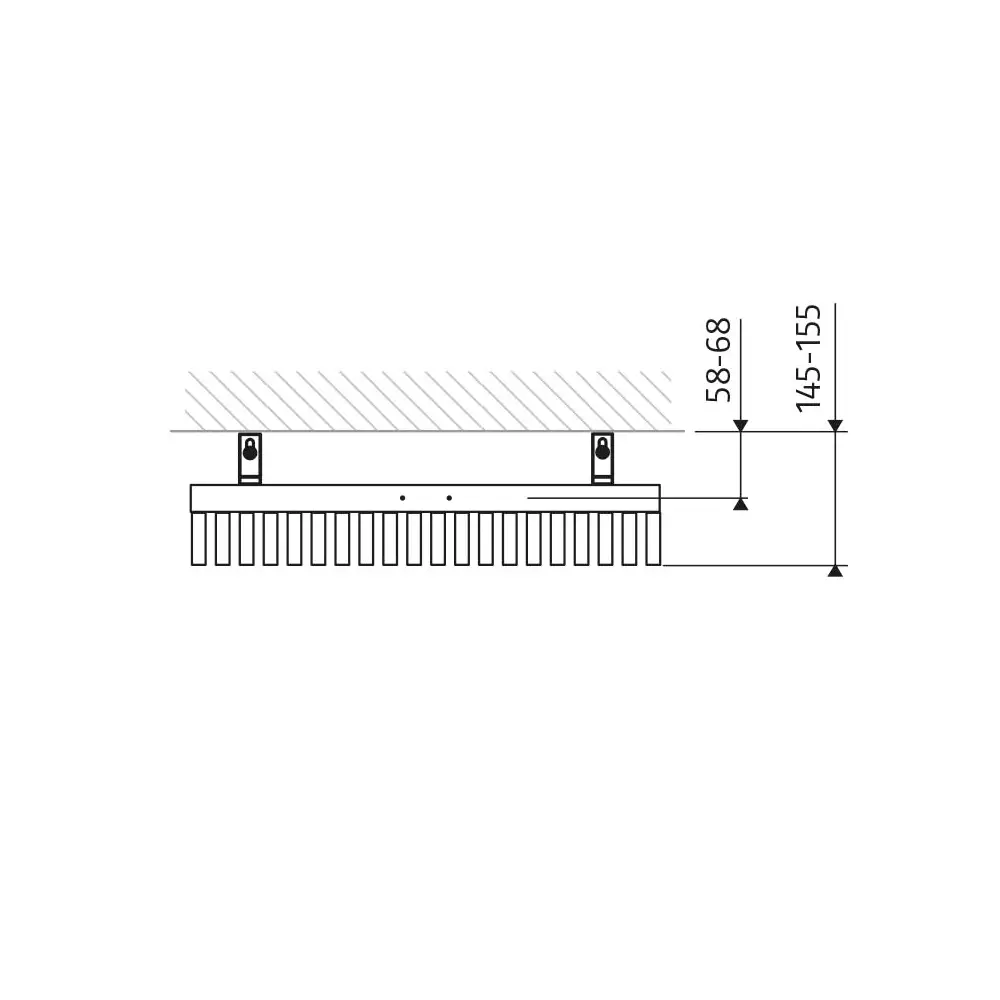 HSK Sky Vertikal Design Rippen Heizkörper 1800 x 415 mm-manhattan-grau