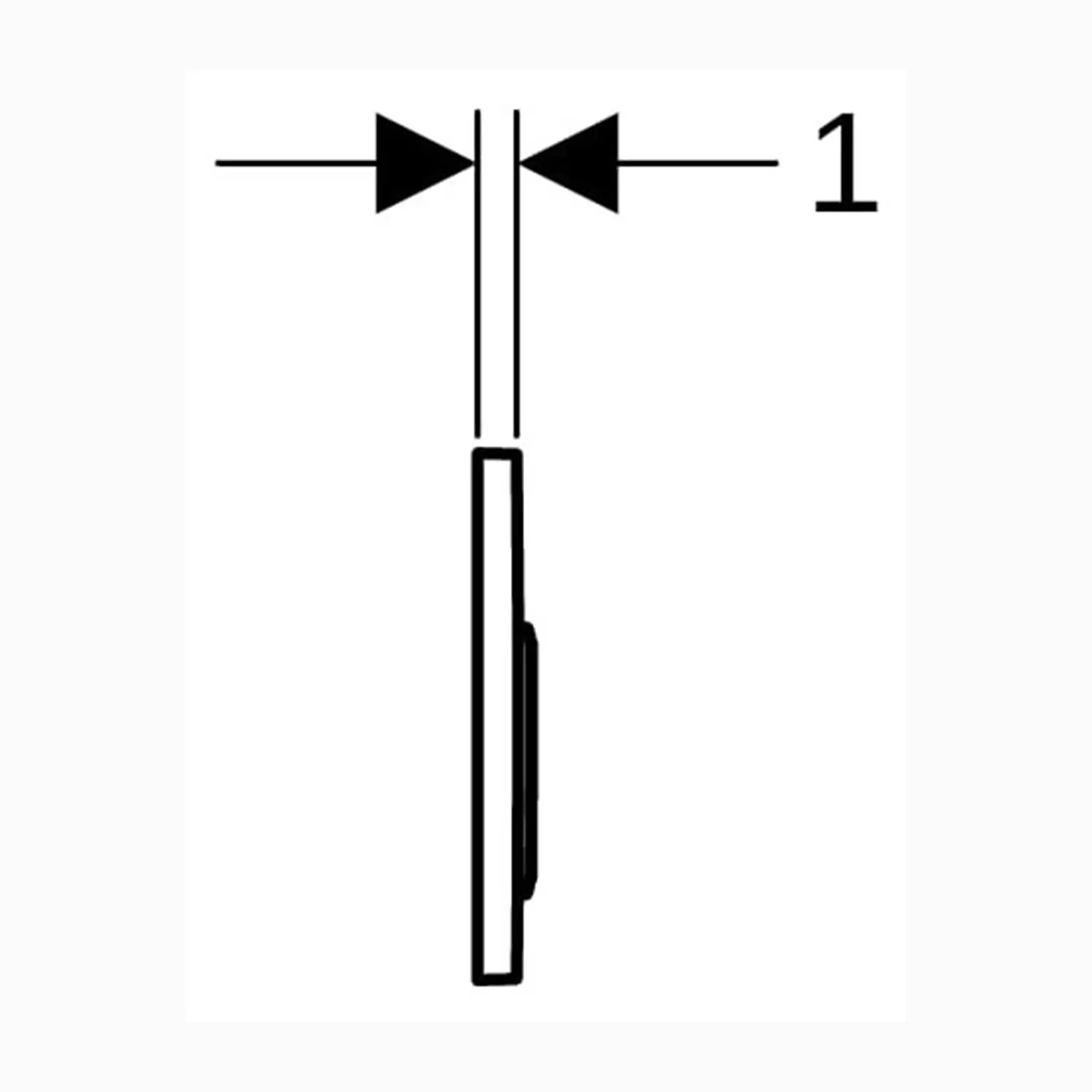 Geberit Omega20 Betätigungsplatte für 2-Mengen-Spülung