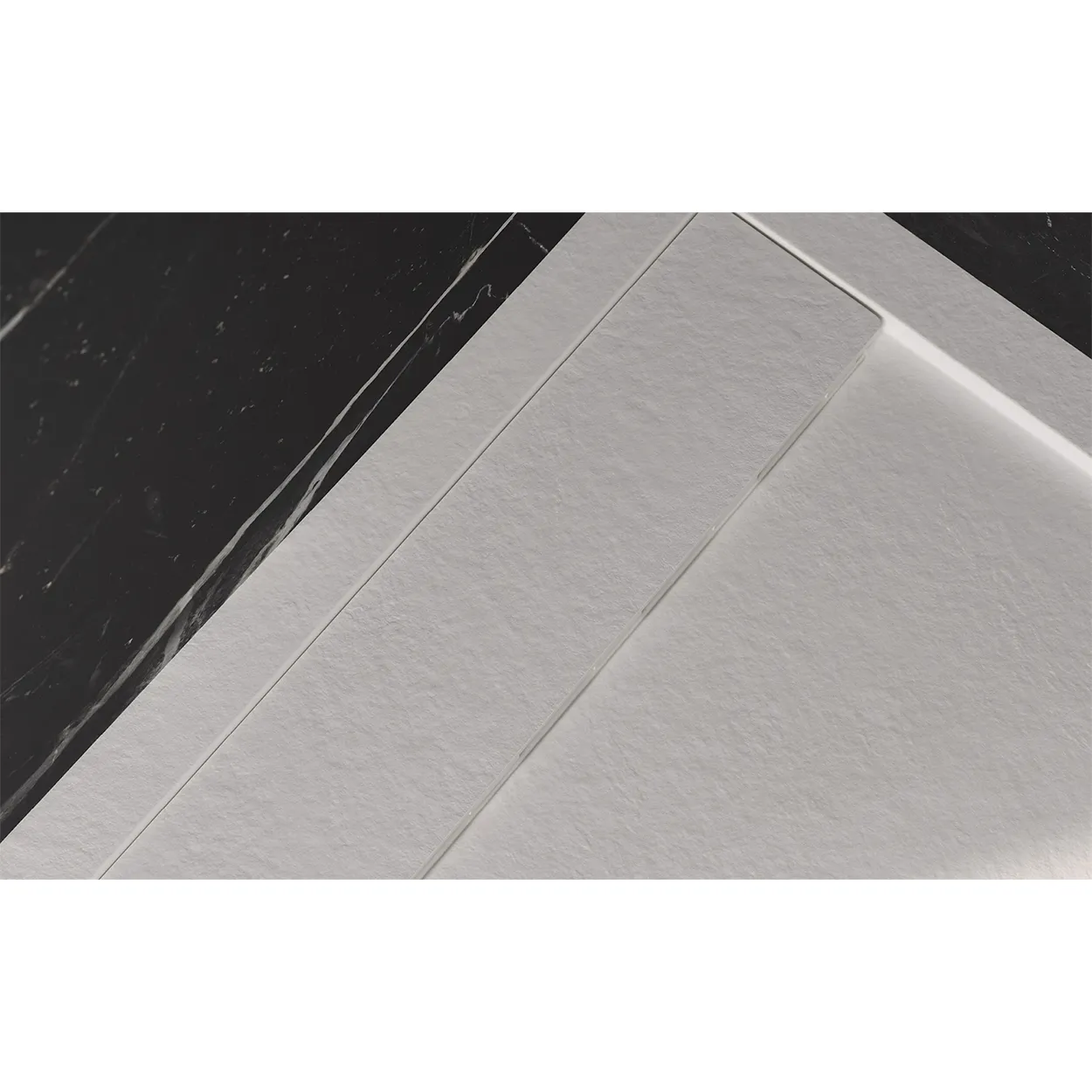 HSK Duschwanne RETA Marmor-Polymer 100 x 180 cm-sandstein-mit AntiSlip-Beschichtung