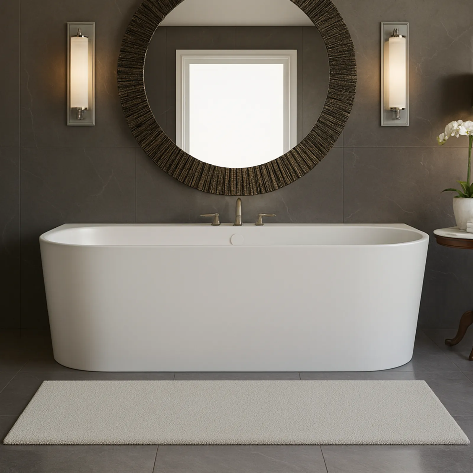 Schröder Vorwandbadewanne Themse Fine V -Weiß- 180 x 80 x 46/60 cm