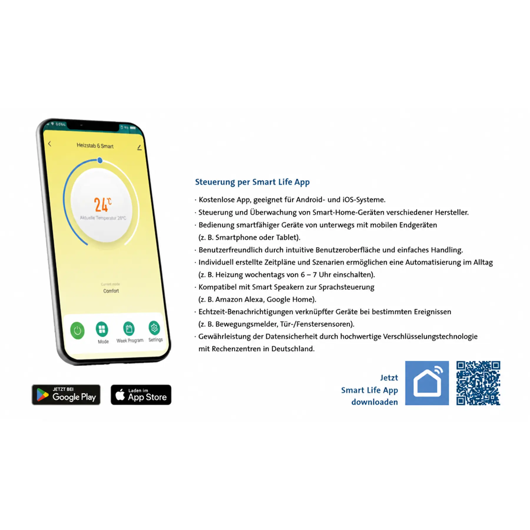 HSK Reta-E Badheizkörper 1800 x 150 mm-rein elektrisch-mit Touchdisplay-950 Watt-azurblau