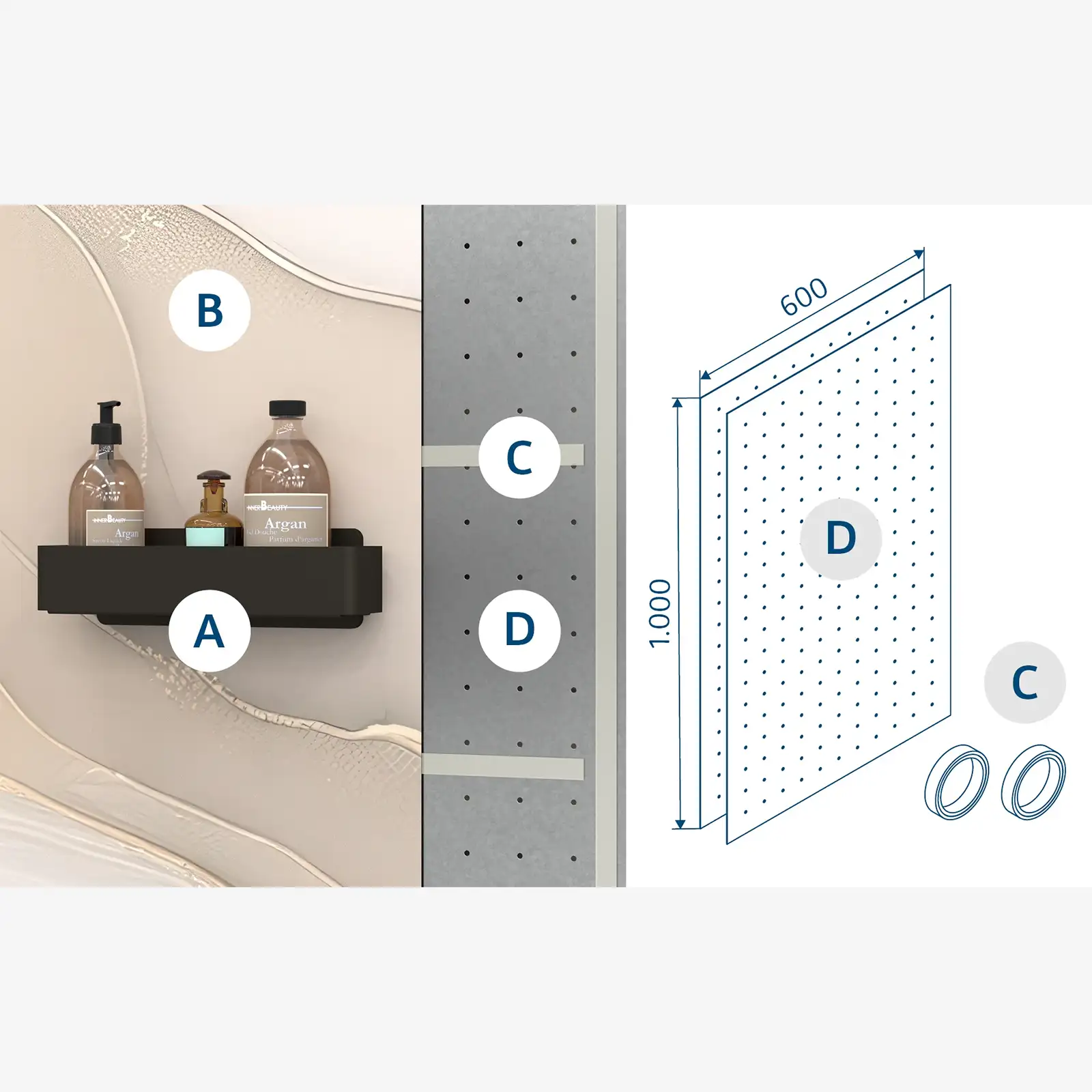 HSK RenoMag Handtuchhalter Schwarz-matt