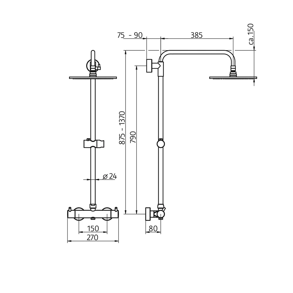 Das HSK Duschsystem RS 200 Rund flach, ø 400 mm