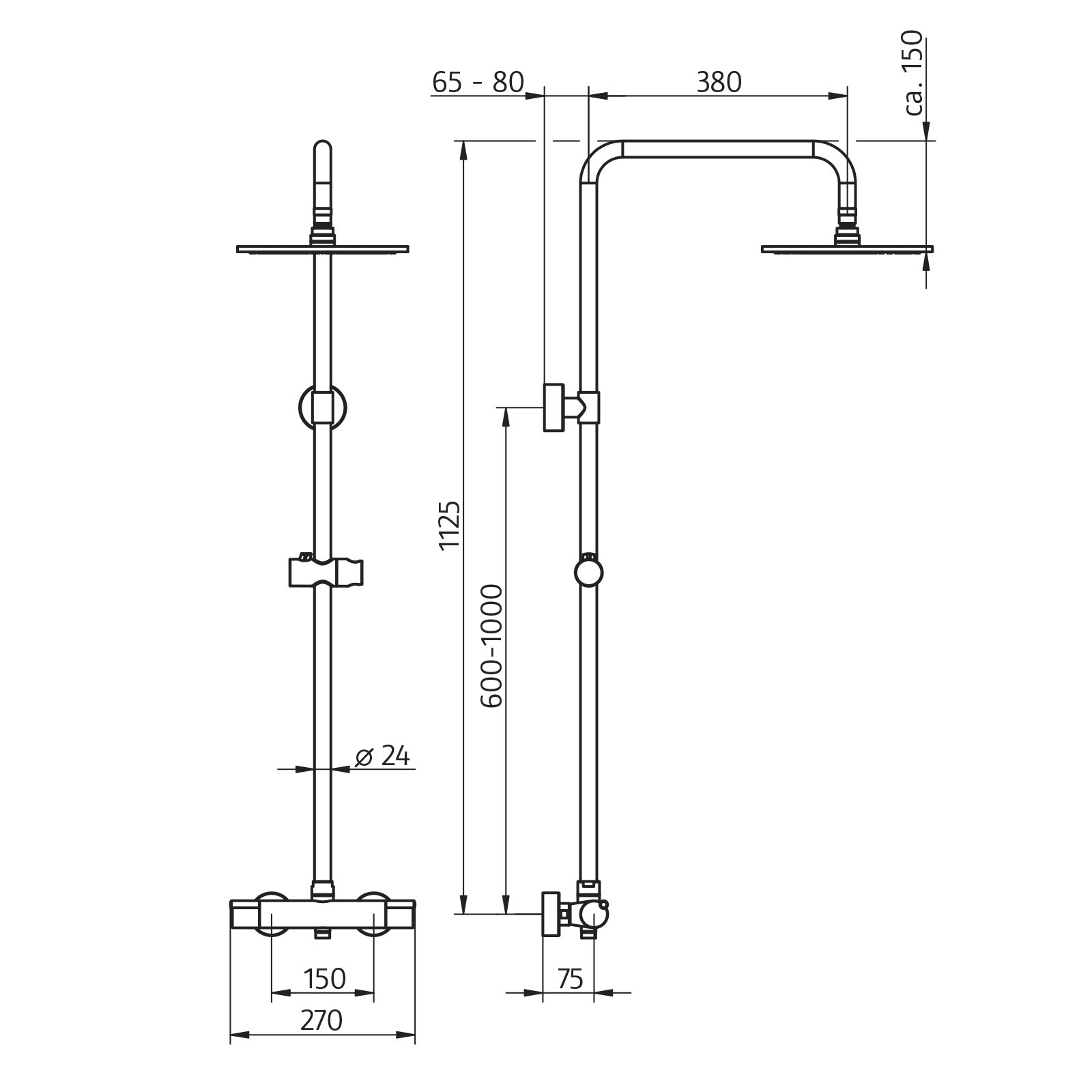 HSK RS 100 Thermostat Duschsystem HSK RS 100 Thermostat Duschsystem