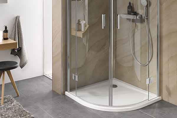 Viertelkreis-Duschwannen Viertelkreis-Duschwannen