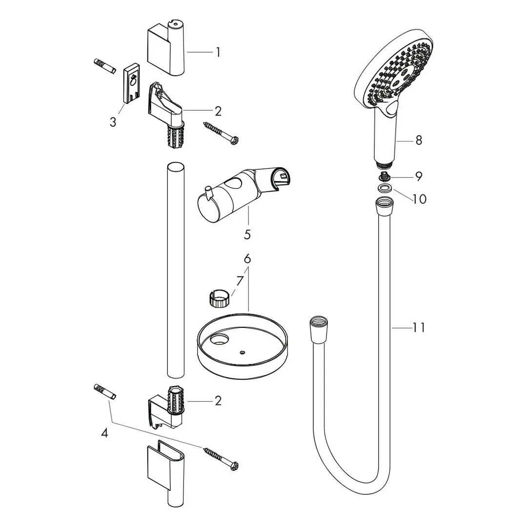 hansgrohe Brausenset Raindance Select S 120 3jet PowderRain UnicaS Puro 650 mm chrom