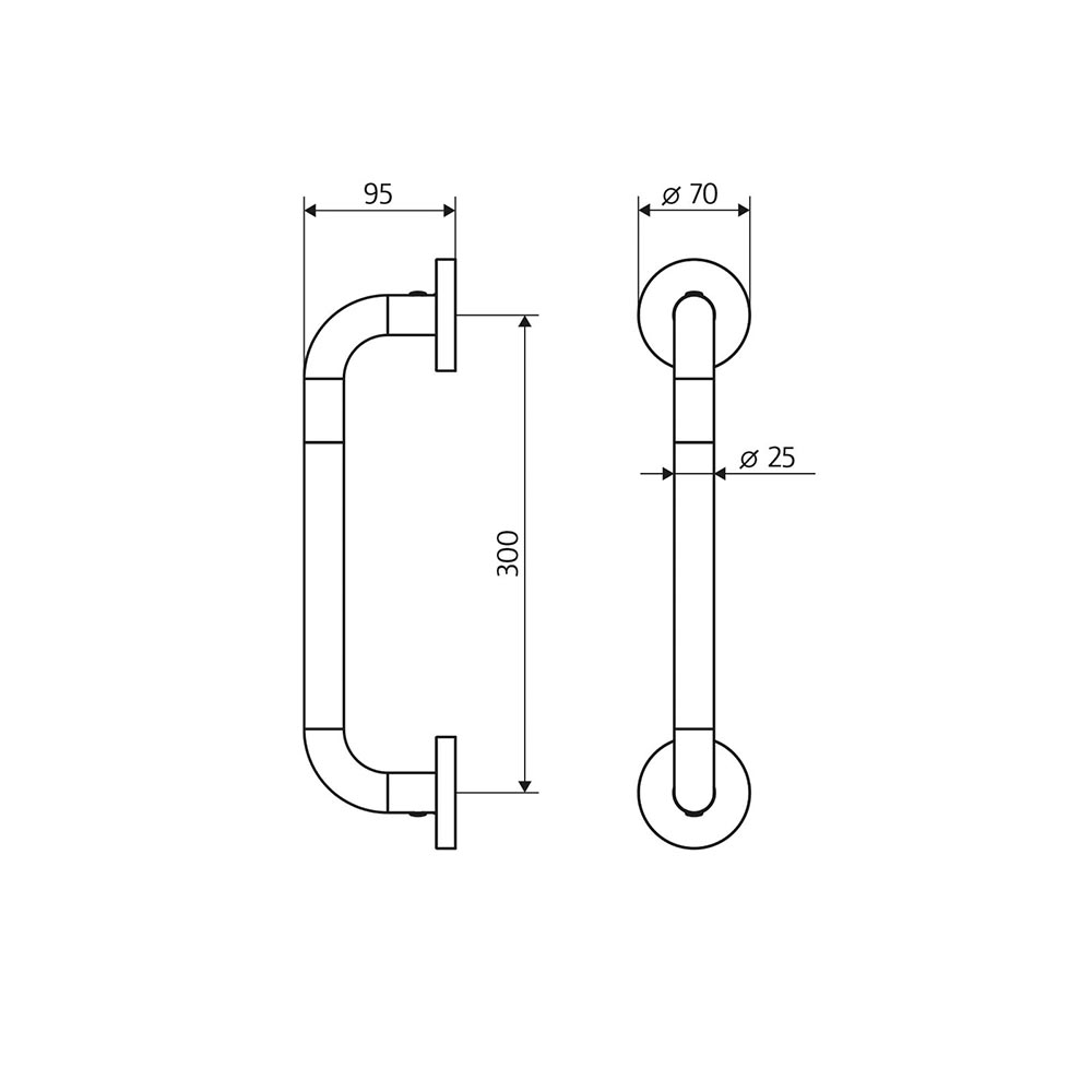 HSK Solida Stützgriff 300mm HSK Solida Stützgriff 300mm