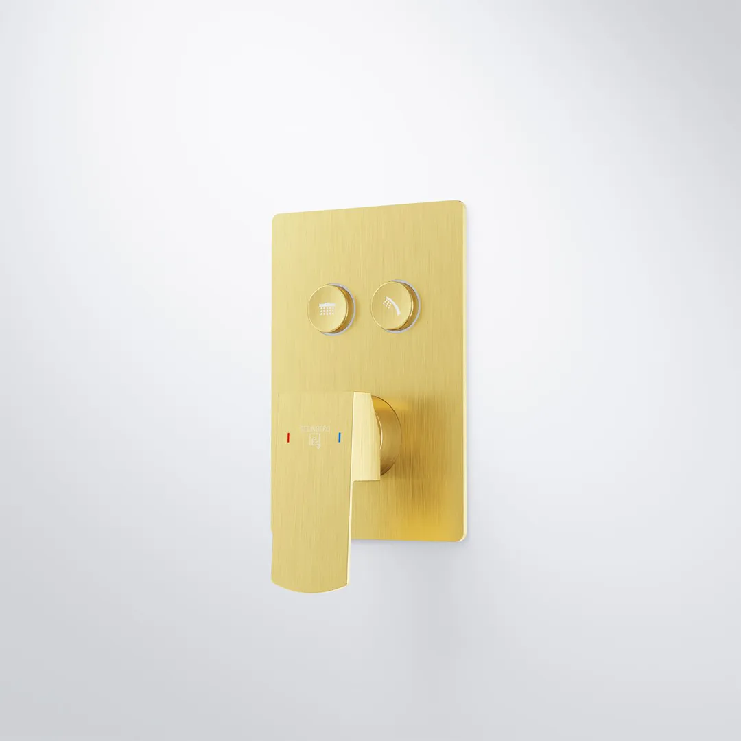 Steinberg Serie 342 Dusch-Badewannen Einhebelmischer Brushed Gold