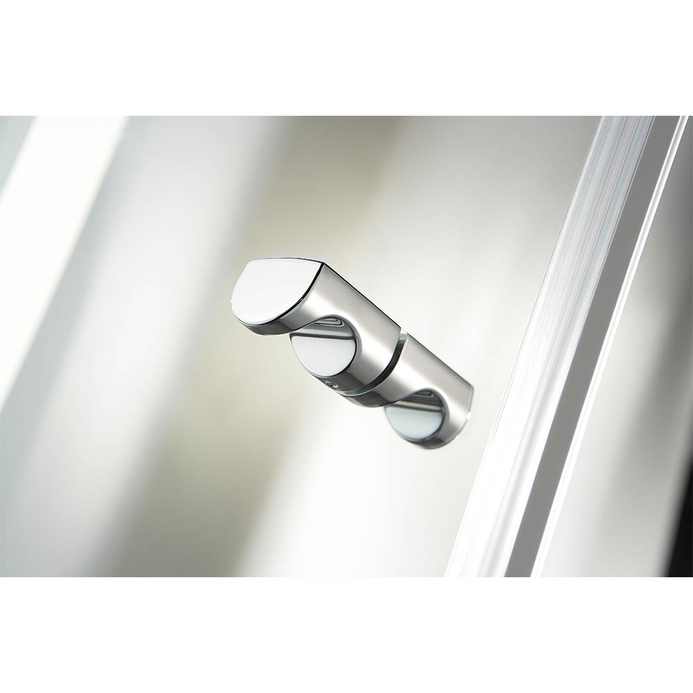 HSK Exklusiv Duschabtrennung Nische 4-teilig 120x200cm Mattglas-Chrom-optik-Knopfgriff HSK Exklusiv Duschabtrennung Nische 4-teilig 120x200cm Mattglas-Chrom-optik-Knopfgriff