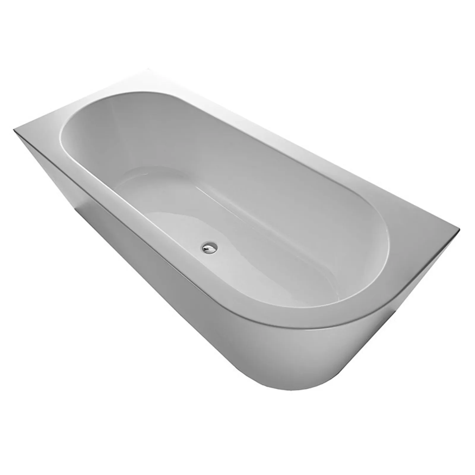 Schröder Eck-Vorwandbadewanne Charly VL-Weiß- 180 x 80 x 46/60 cm