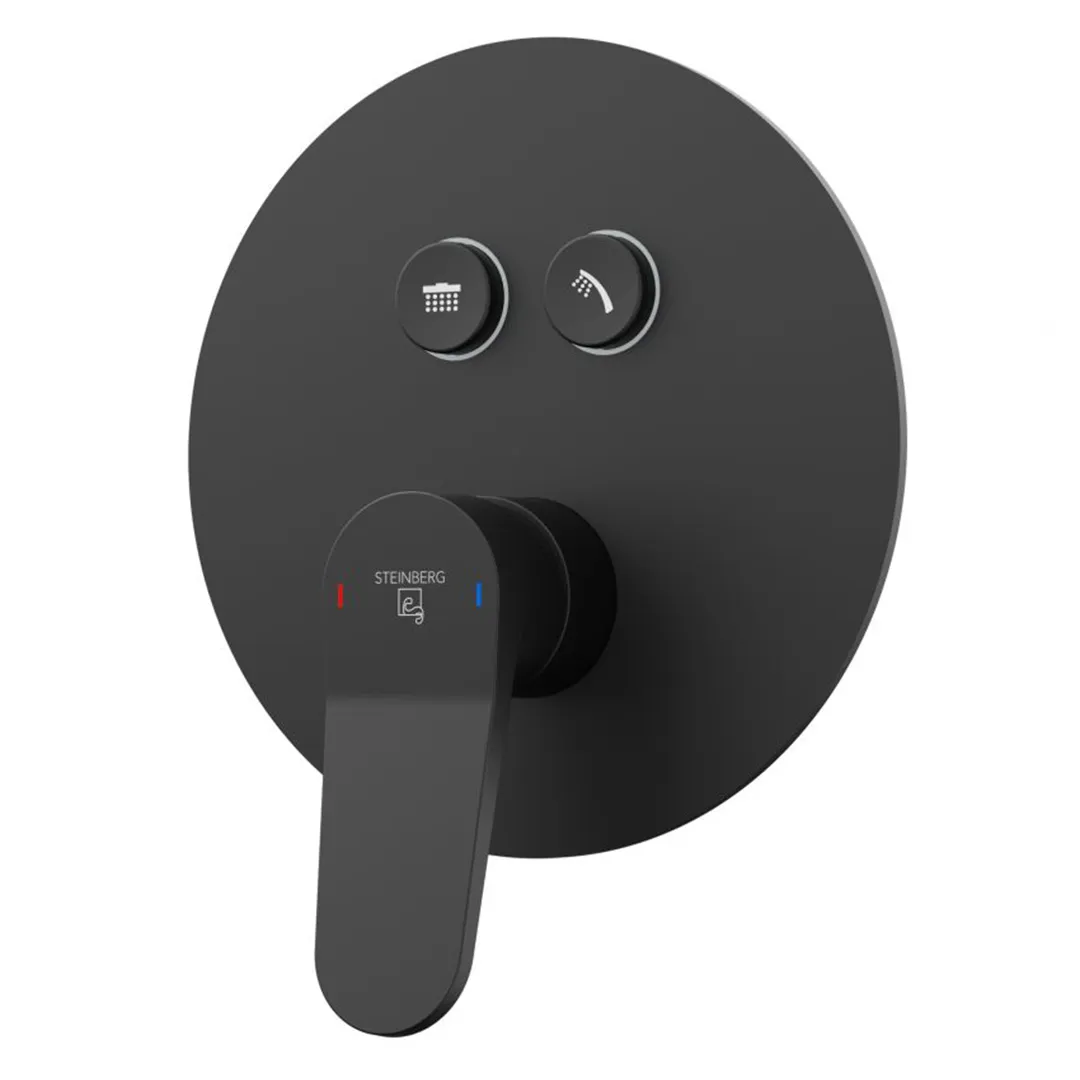 Steinberg Serie 340 Wannen-Brause-Armatur Schwarz-Matt Steinberg Serie 340 Wannen-Brause-Armatur Schwarz-Matt