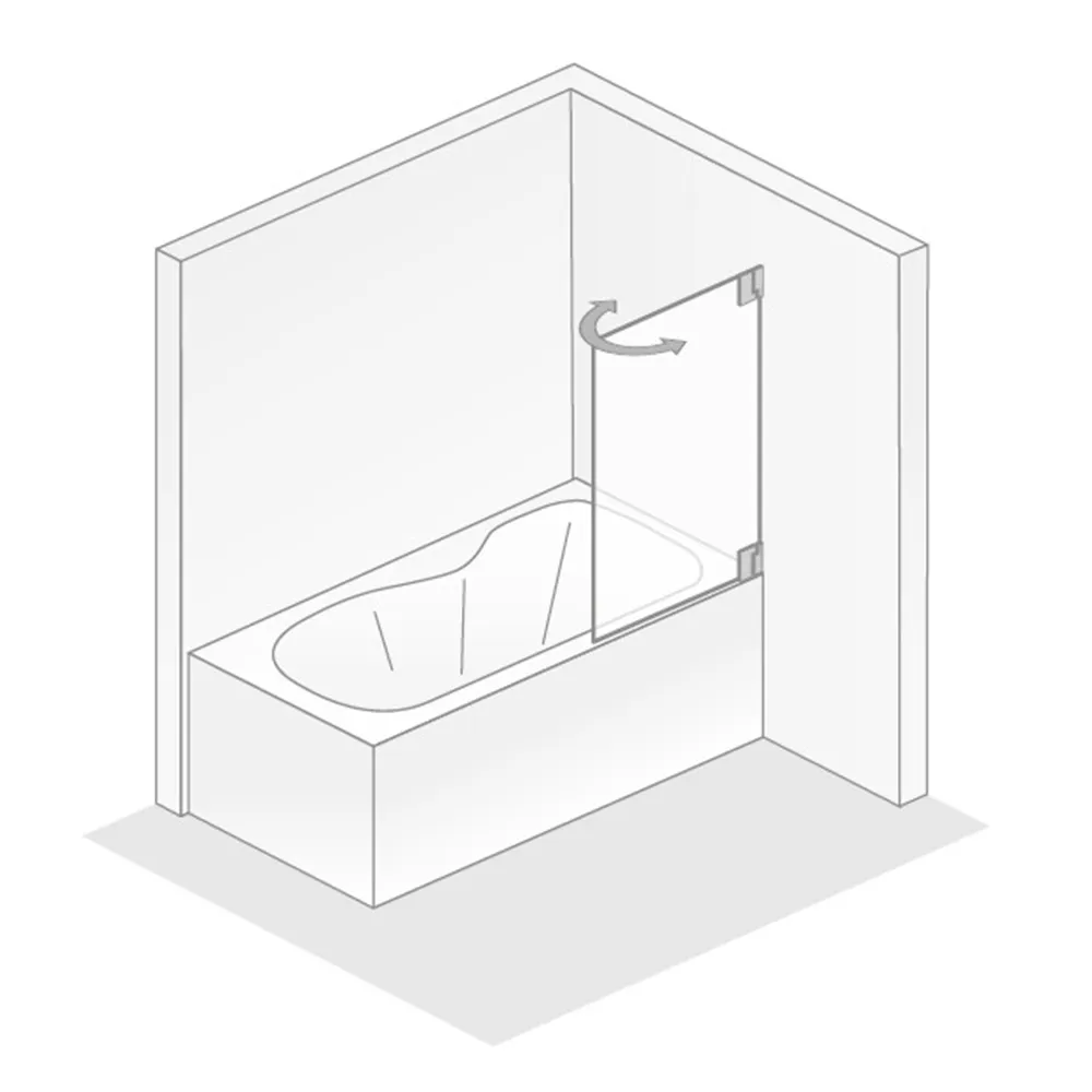 HSK K2.80 Badewannenaufsatz Pendelbar Rechtsanschlag-Linea 01-mit TwinSeal Beschichtung HSK K2.80 Badewannenaufsatz Pendelbar Rechtsanschlag-Linea 01-mit TwinSeal Beschichtung