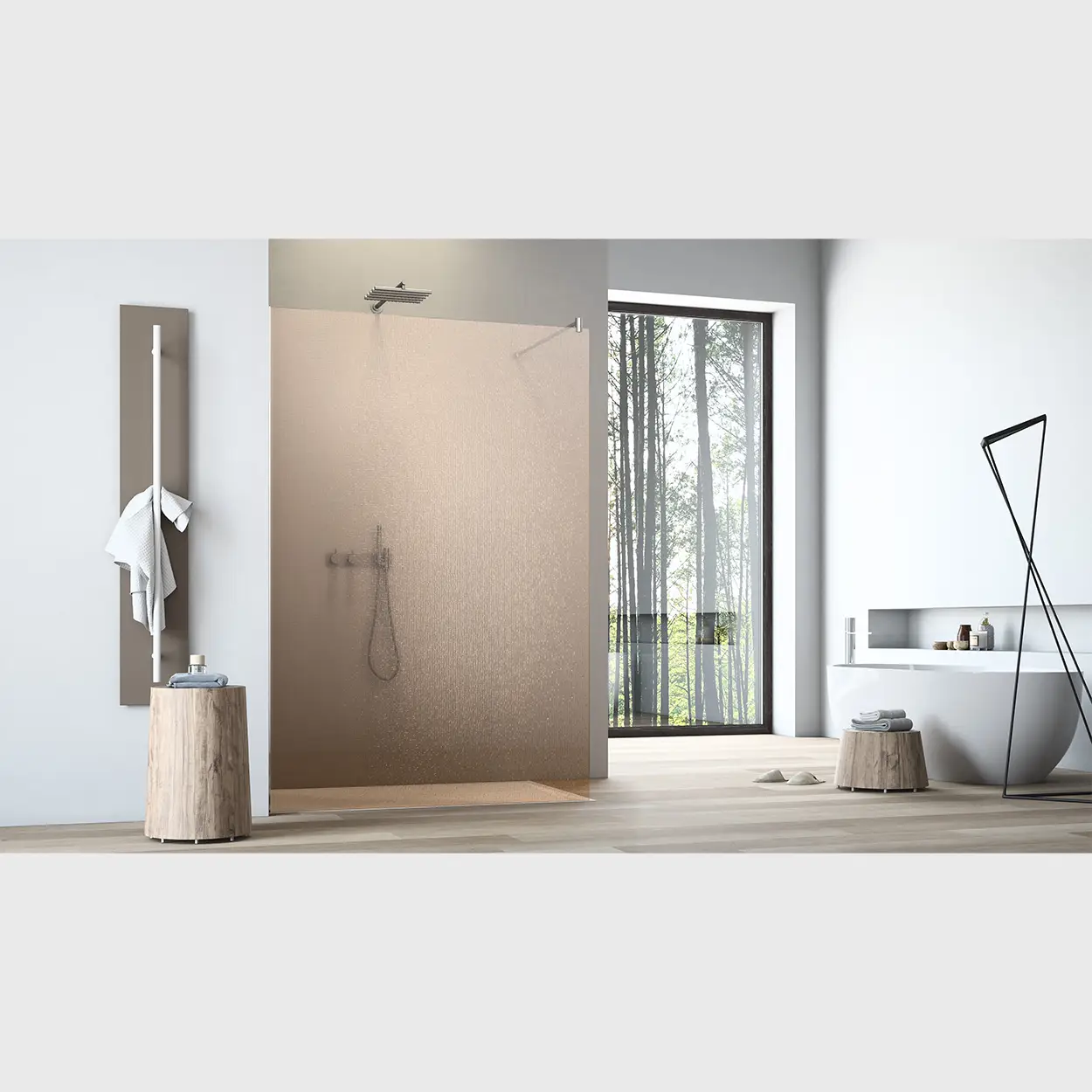 CSW Walk In Crash-Echtglas Duschwand 800 mm Platin-Silber-Crashglas Bronze CSW Walk In Crash-Echtglas Duschwand 1400 mm Schwarz-Crashglas Bronze