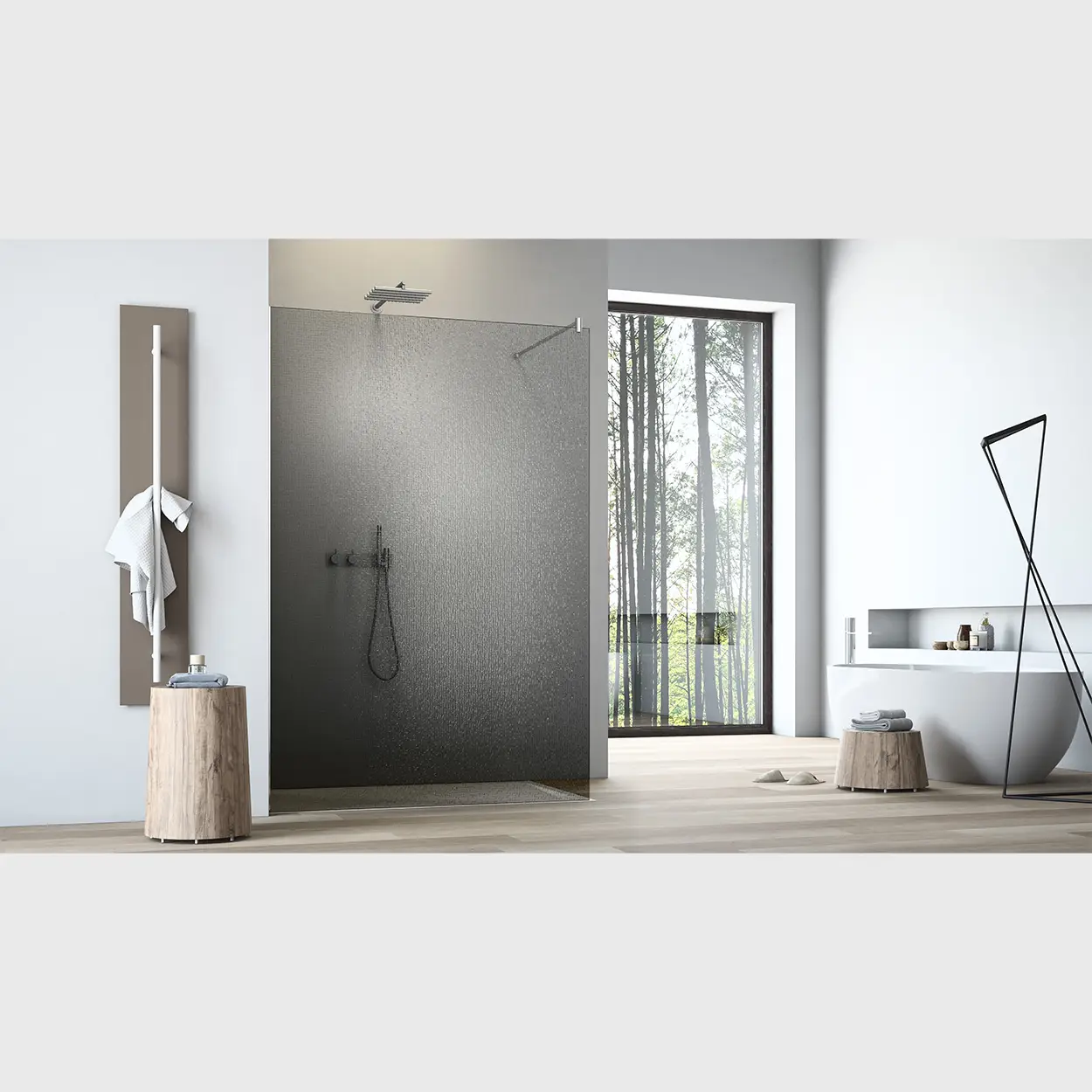 CSW Walk In Crash-Echtglas Duschwand 800 mm Platin-Silber-Crashglas Grau CSW Walk In Crash-Echtglas Duschwand 1400 mm Schwarz-Crashglas Grau