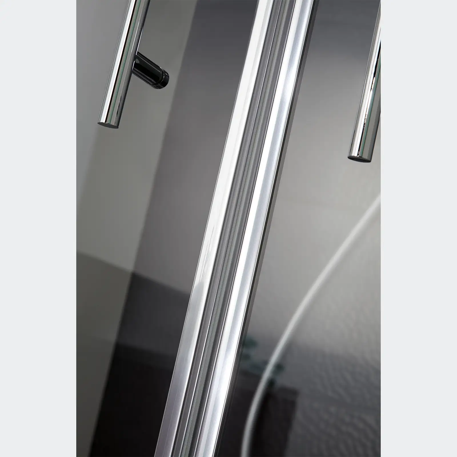 HSK Duschkabine Favorit Nova Drehtür mit verkürzter Seitenwand 90x90 cm-RA-Chrom-optik-Mattglas-mit EGB