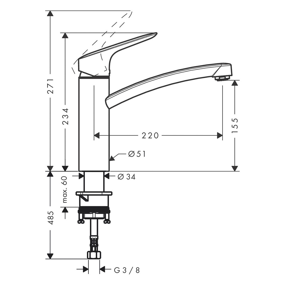 hansgrohe Spültischmischer 160 Logis M31 1jet hansgrohe Spültischmischer 160 Logis M31 1jet