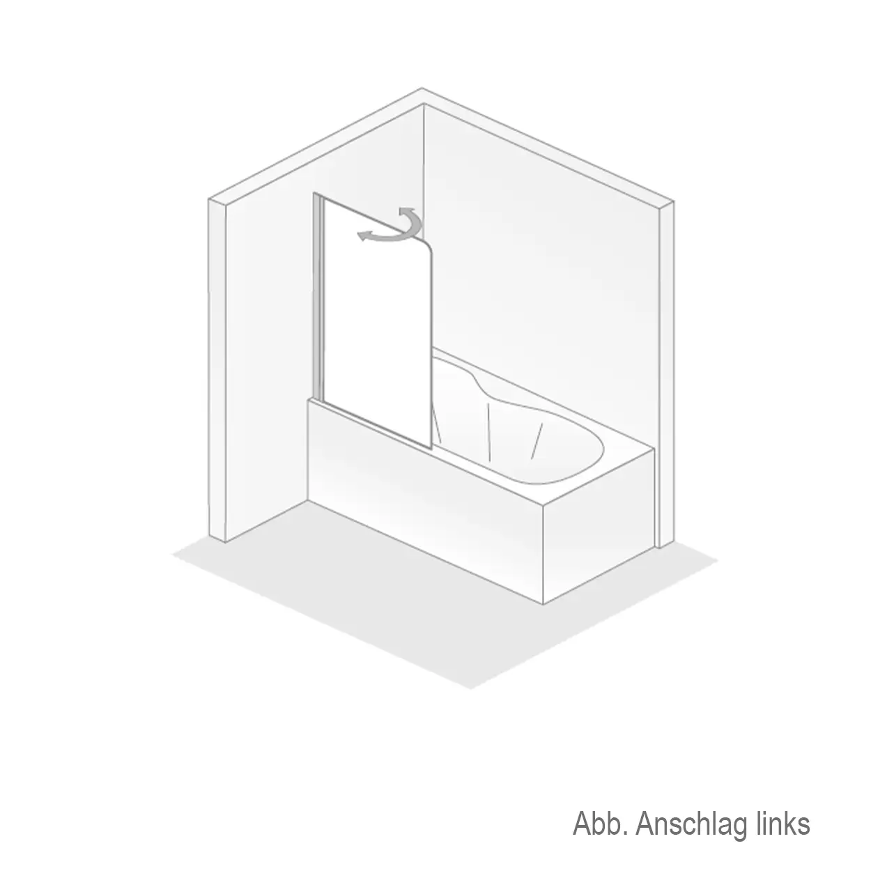 HSK Badewannenaufsatz Favorit Nova 1-teilig pendelbar 140x80cm-LA-Chrom-optik-Linea 02-mit Edelglasbeschichtung