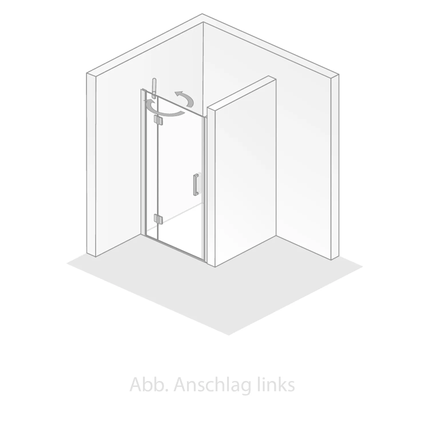 HSK Aperto PRO Pendeltür Nische-Breite 120cm-LA-TwinSeal-Bodennebel-Gunmetal gebürstet